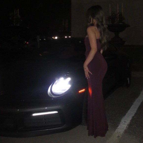 HOUSE OF CB Lani Merlot Corset Maxi Dress - Picture 3 of 3